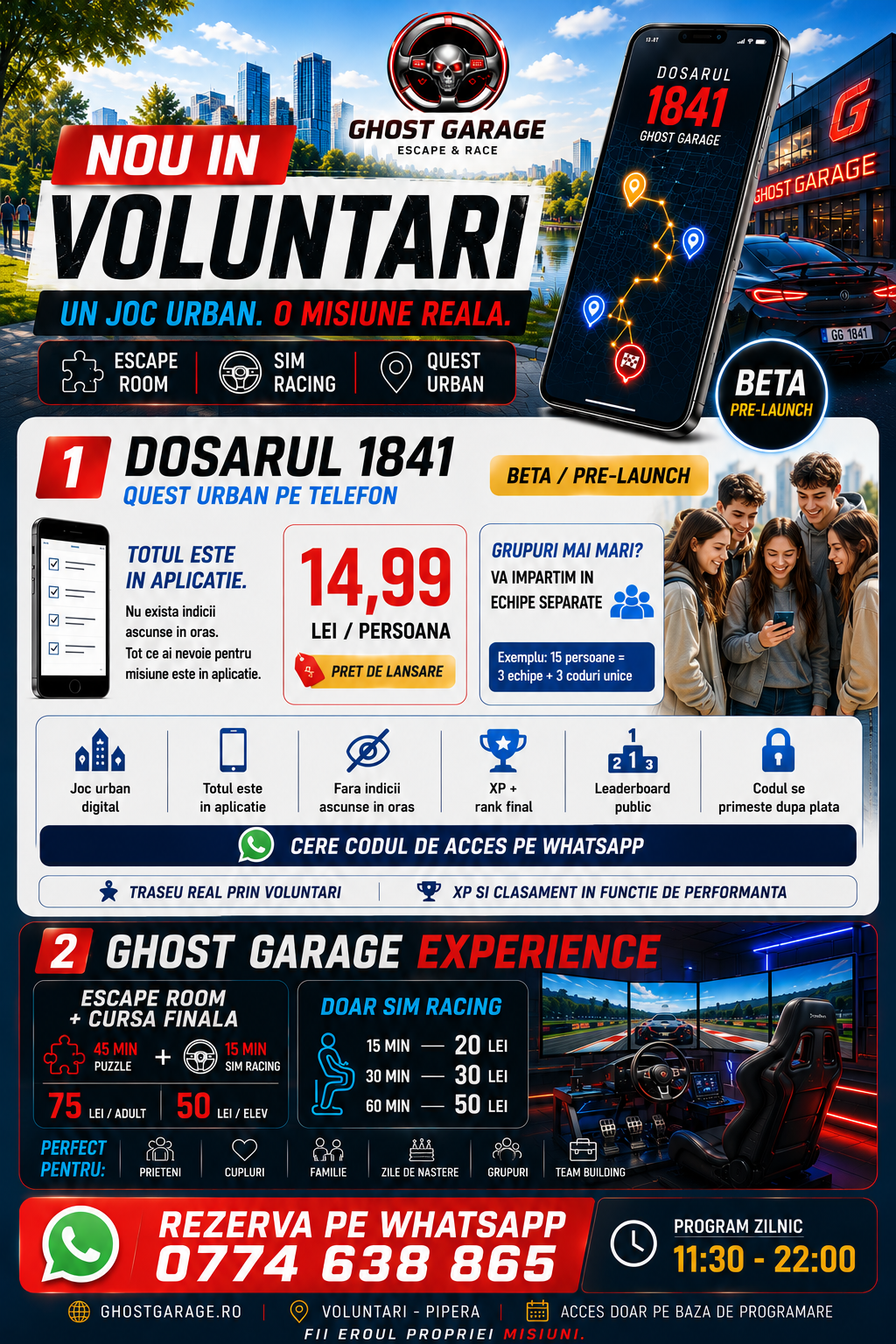 Dosarul 1841 - Quest urban pe telefon in Voluntari